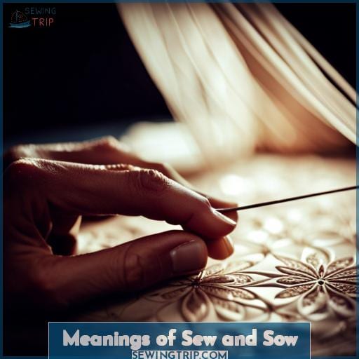 Meanings of Sew and Sow