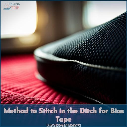 Method to Stitch in the Ditch for Bias Tape