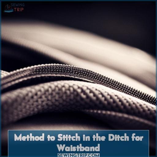 Method to Stitch in the Ditch for Waistband