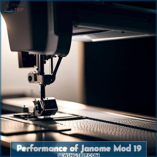 Performance of Janome Mod 19
