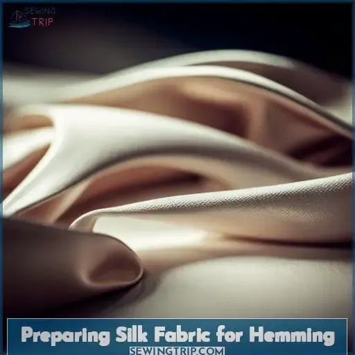 Preparing Silk Fabric for Hemming