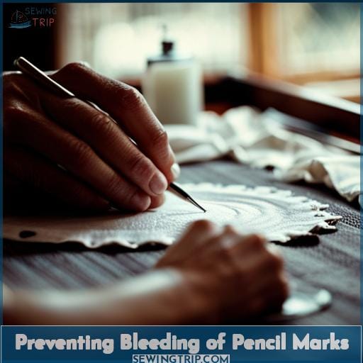 Preventing Bleeding of Pencil Marks