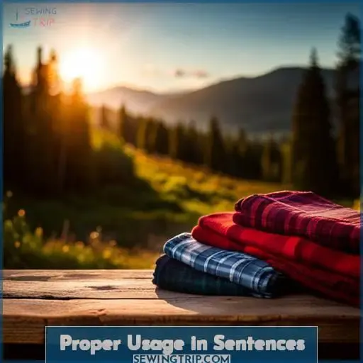Proper Usage in Sentences