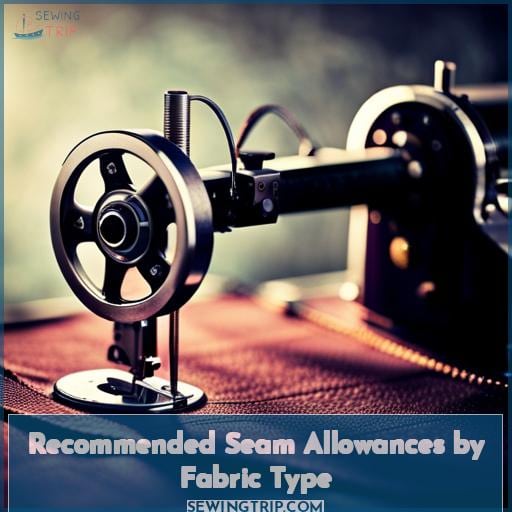 Recommended Seam Allowances by Fabric Type