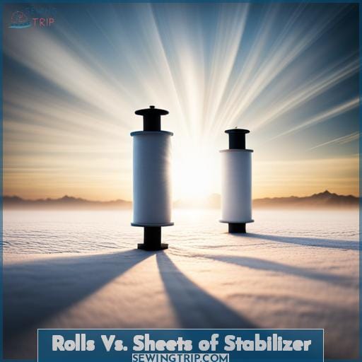 Rolls Vs. Sheets of Stabilizer
