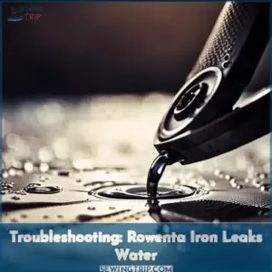 rowenta iron leaks water