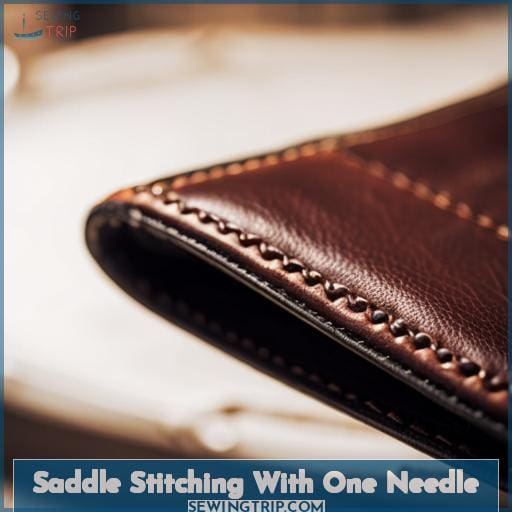 Saddle Stitching With One Needle