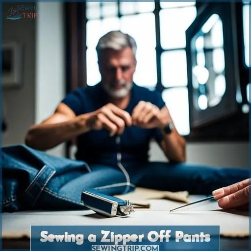 Sewing a Zipper Off Pants