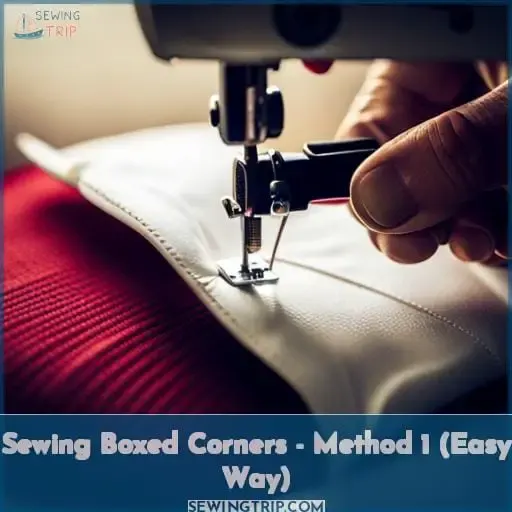 Sewing Boxed Corners - Method 1 (Easy Way)