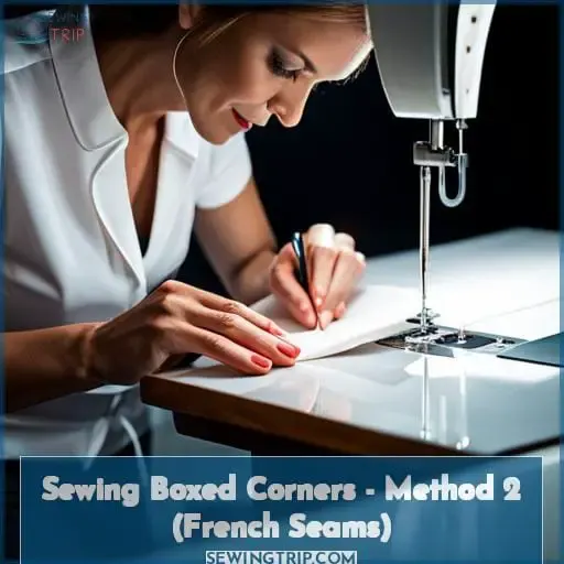 Sewing Boxed Corners - Method 2 (French Seams)