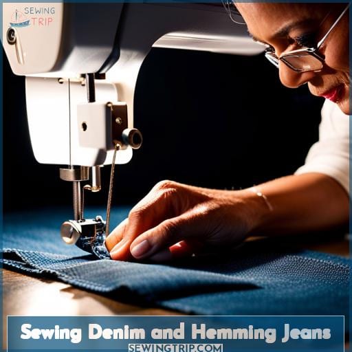 Sewing Denim and Hemming Jeans