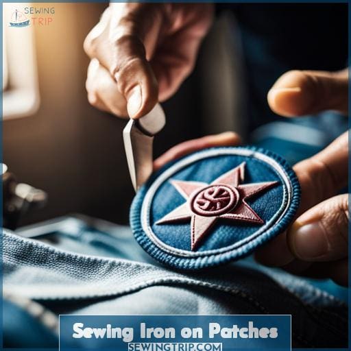 Sewing Iron on Patches