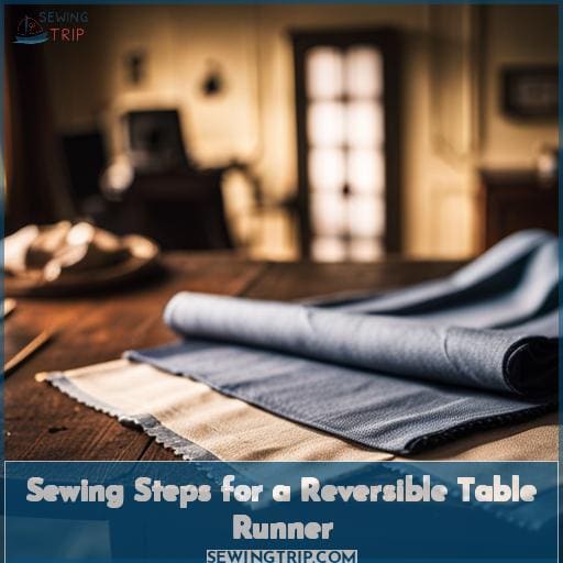 Sewing Steps for a Reversible Table Runner