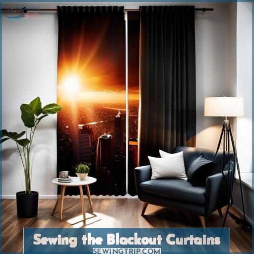 Sewing the Blackout Curtains