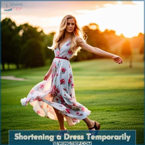 Shortening a Dress Temporarily