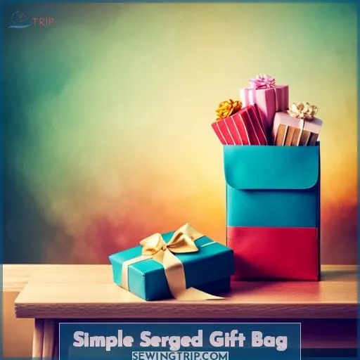 Simple Serged Gift Bag