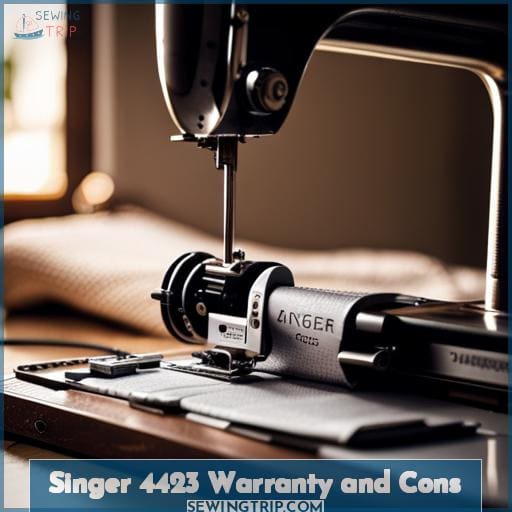 Singer 4423 Warranty and Cons