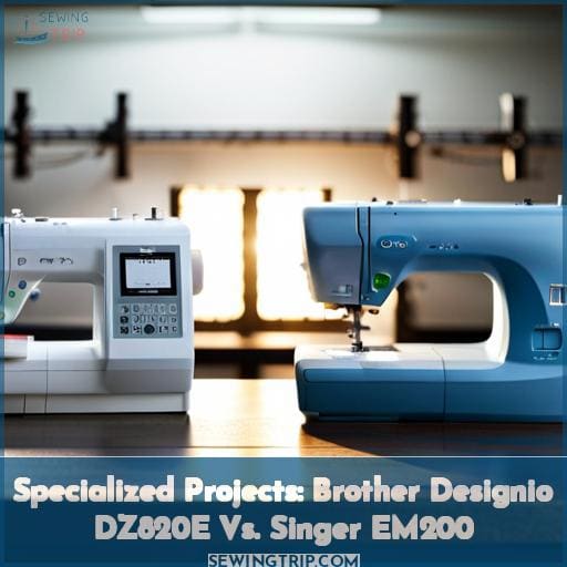 Specialized Projects: Brother Designio DZ820E Vs. Singer EM200