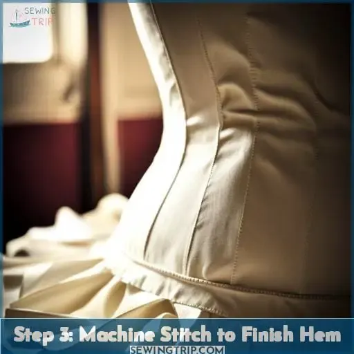 Step 3: Machine Stitch to Finish Hem