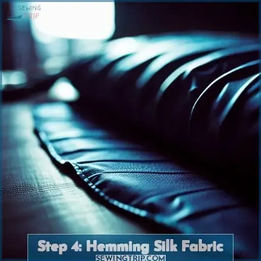 Step 4: Hemming Silk Fabric