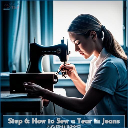 Step 6: How to Sew a Tear in Jeans