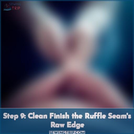 Step 9: Clean Finish the Ruffle Seam