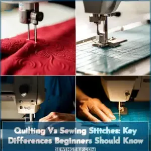 the difference between quilting stitches and sewing stitches