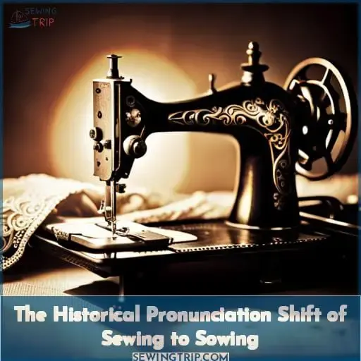 The Historical Pronunciation Shift of Sewing to Sowing