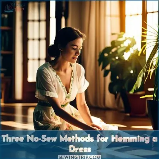 Three No-Sew Methods for Hemming a Dress