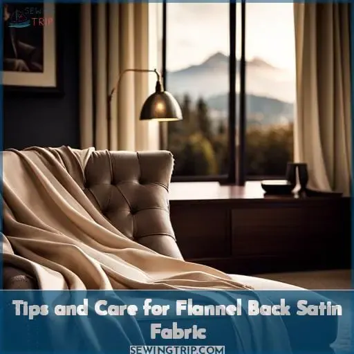 Tips and Care for Flannel Back Satin Fabric