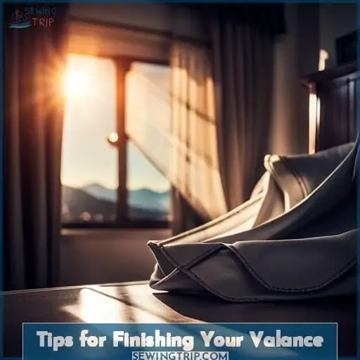 Tips for Finishing Your Valance
