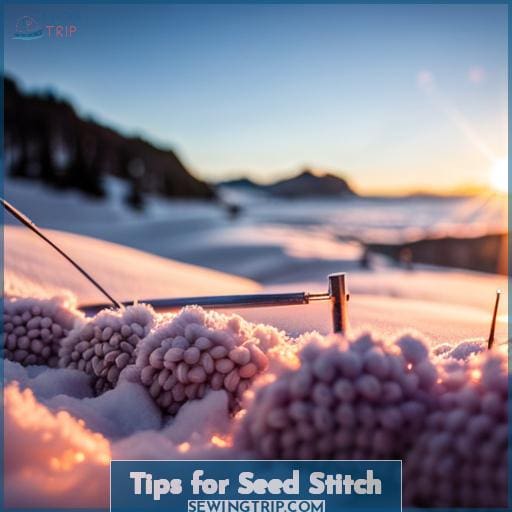 Tips for Seed Stitch