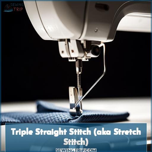Triple Straight Stitch (aka Stretch Stitch)