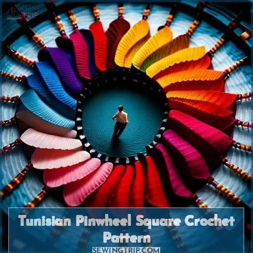 Tunisian Pinwheel Square Crochet Pattern