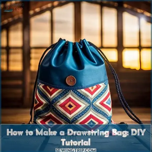 tutorialshow to make a drawstring bag