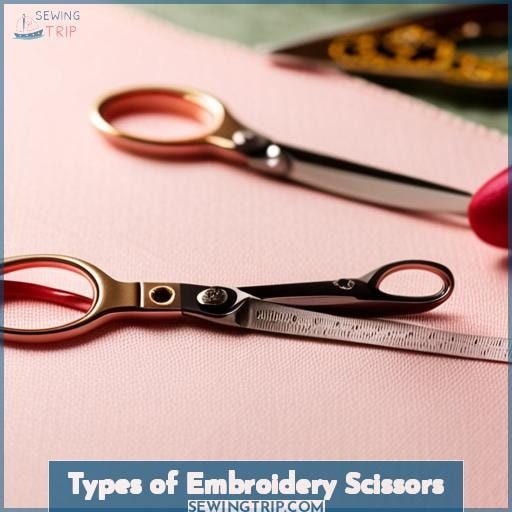 Types of Embroidery Scissors