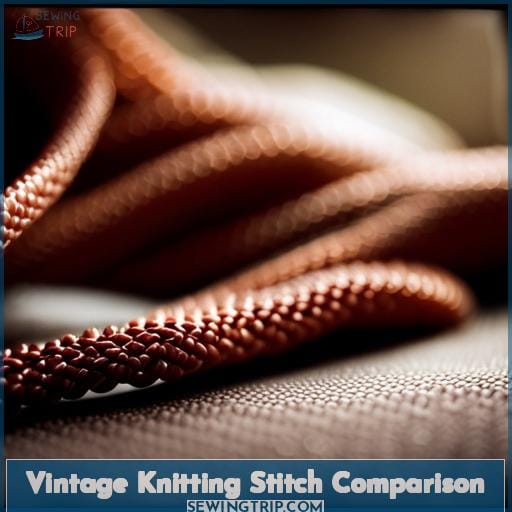 Vintage Knitting Stitch Comparison
