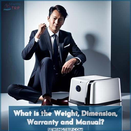 What is the Weight, Dimension, Warranty and Manual