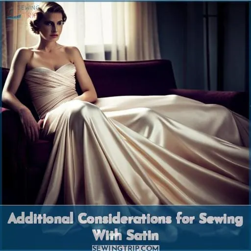 Additional Considerations for Sewing With Satin