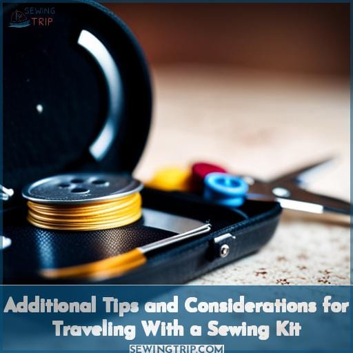 Additional Tips and Considerations for Traveling With a Sewing Kit
