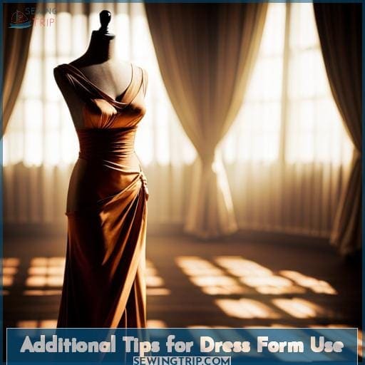 Additional Tips for Dress Form Use