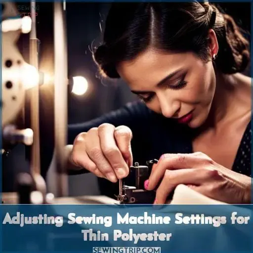 Adjusting Sewing Machine Settings for Thin Polyester