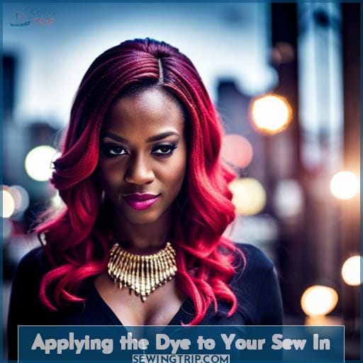 Applying the Dye to Your Sew In