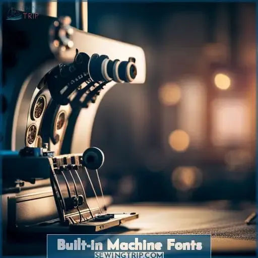 Built-in Machine Fonts