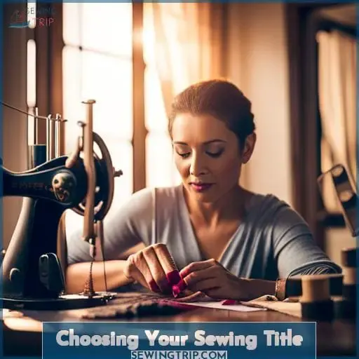 Choosing Your Sewing Title