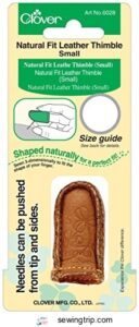 Clover Natural Fit Leather Thimble B002PIEAG0