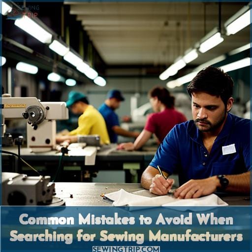 Common Mistakes to Avoid When Searching for Sewing Manufacturers