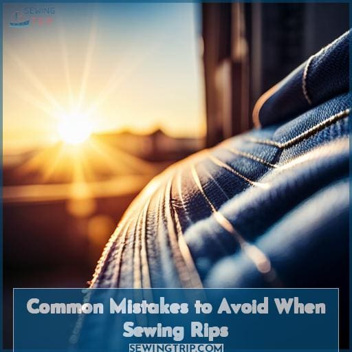 Common Mistakes to Avoid When Sewing Rips