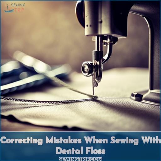Correcting Mistakes When Sewing With Dental Floss
