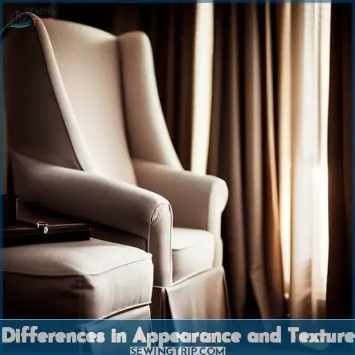 Differences in Appearance and Texture